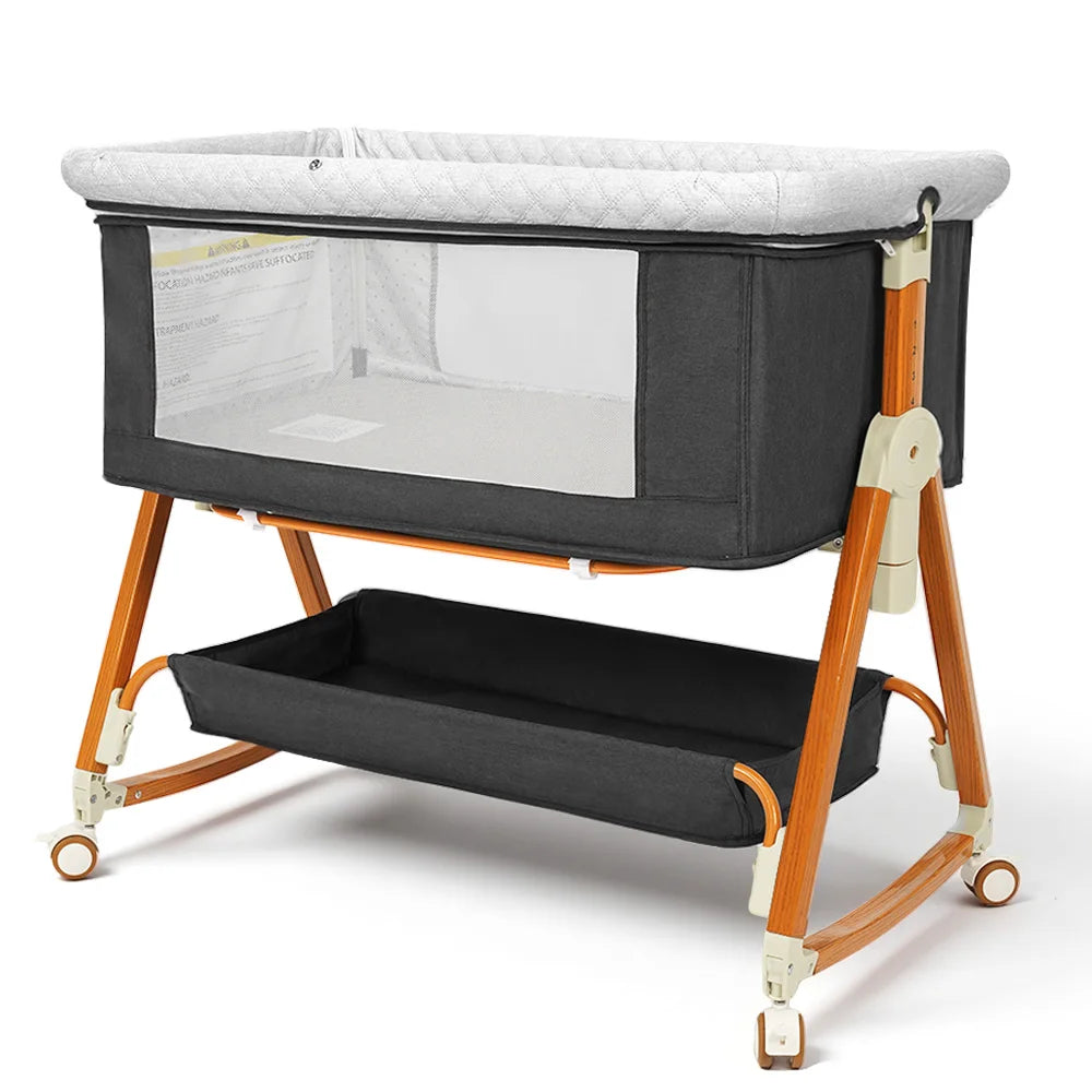 Kmaier 3-in-1 Baby Bassinet Bedside Sleeper With Rocking Cradle