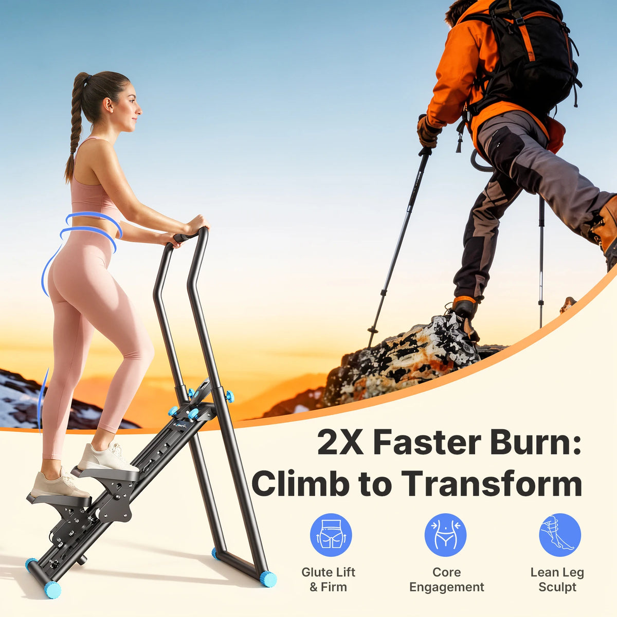 MERACH Foldable Stair Stepper for Full Body Home Workouts