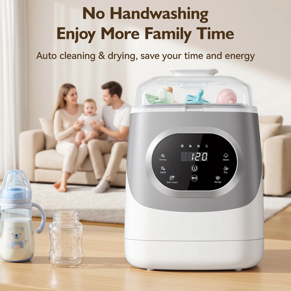 Baby Bottle Washer Sterilizer Dryer for Bottles and Pump Accessories