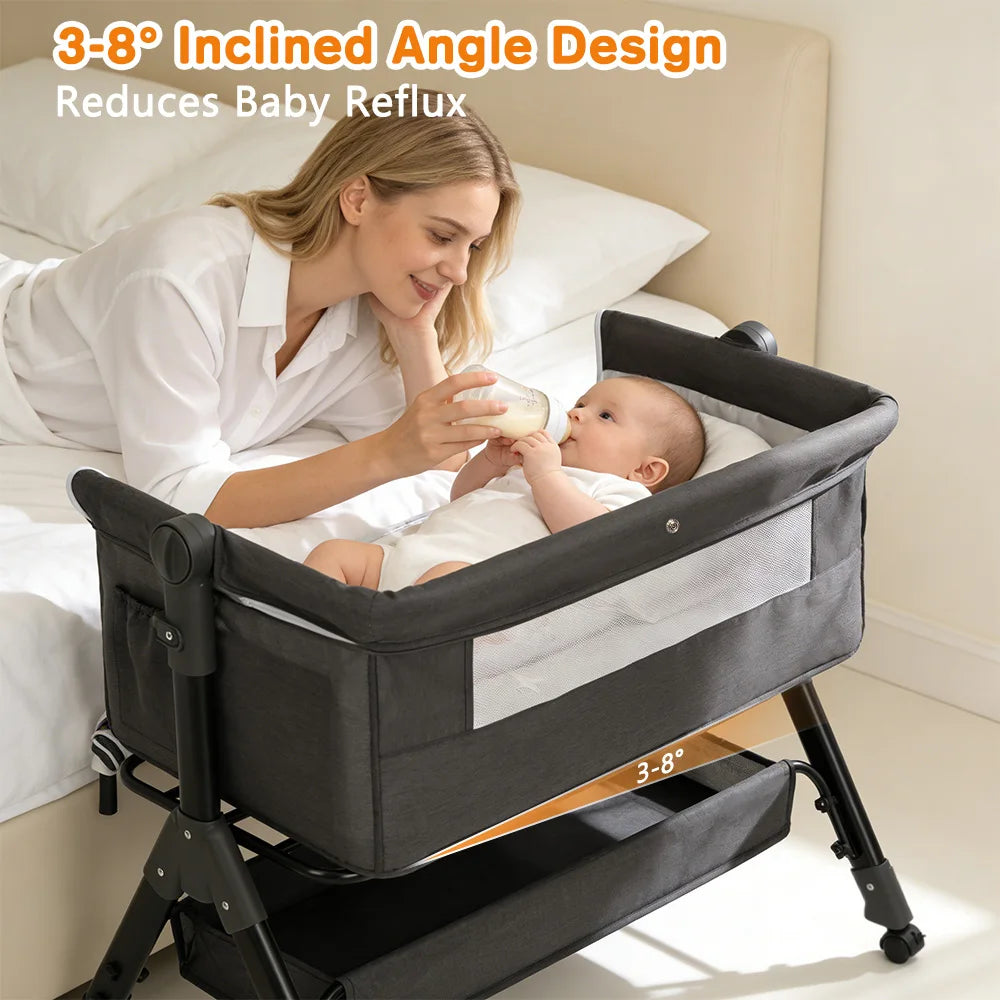 3 In 1 Baby Bassinet Bedside Sleeper Portable Folding Cradle