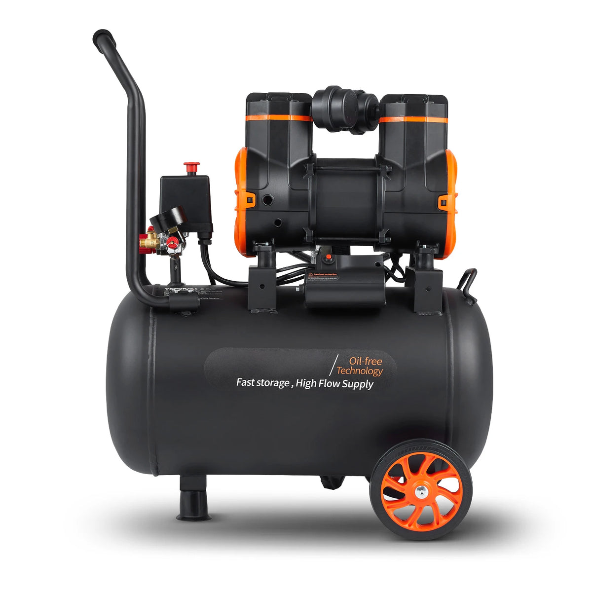 SucceBuy Air Compressor 900W 1450W 1800W Oil-free Portable Air Pump for Repair Tire Inflation Woodwork Nailing Compressor