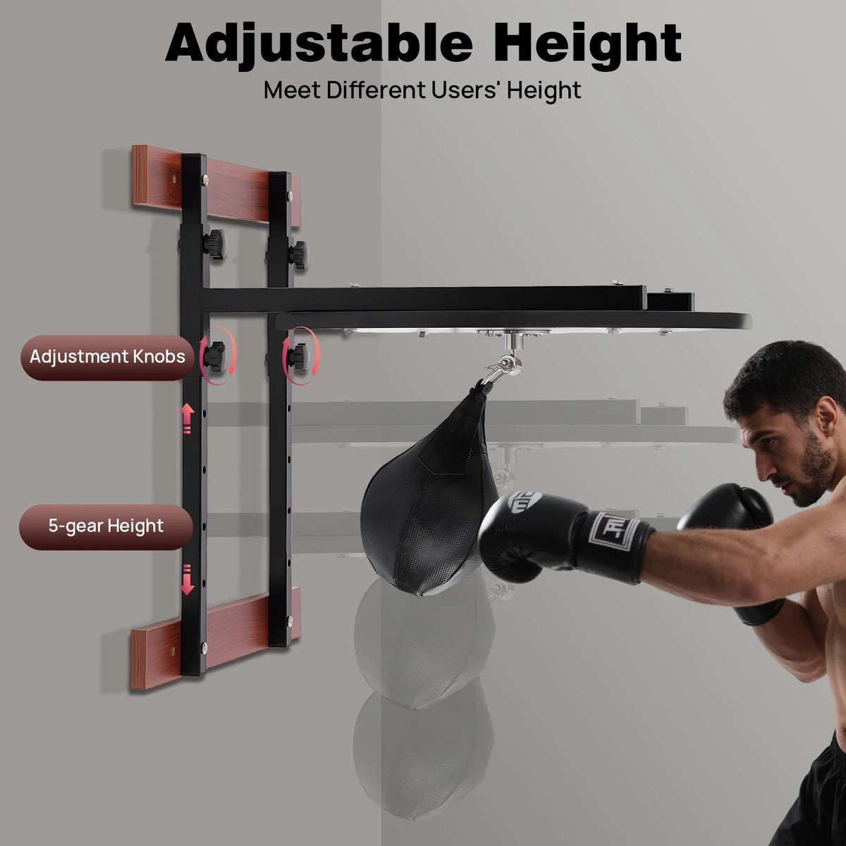 Heavy Duty Adjustable Wall Mounted Boxing Speed Bag Training Kit