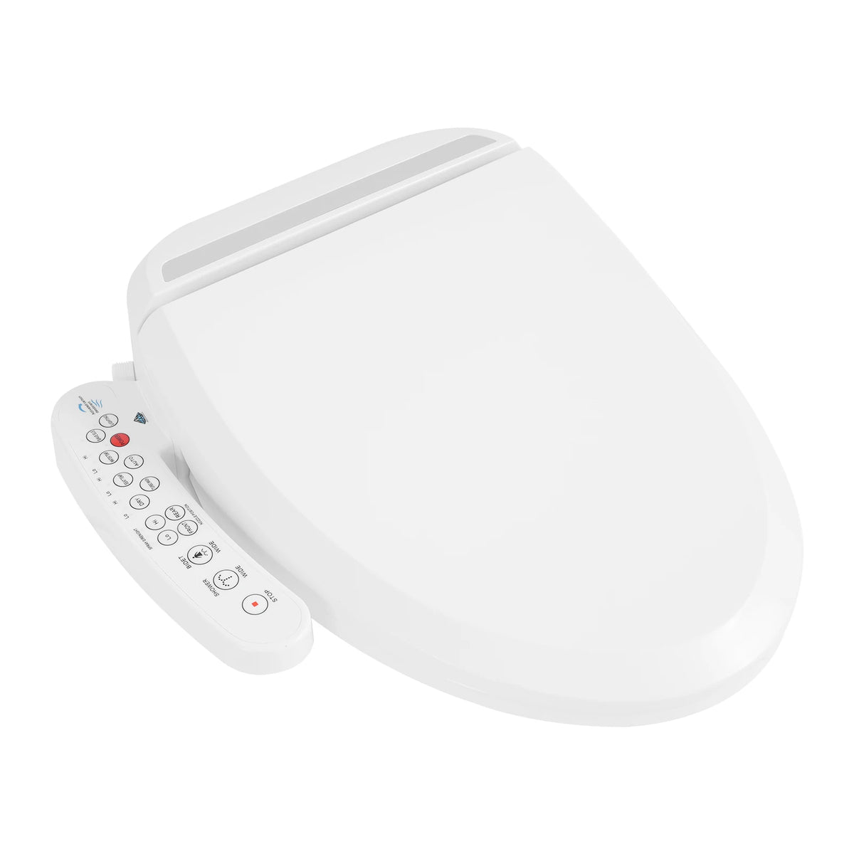 1300W Intelligent Toilet Bidet Seat, Electric Toilet Cover Seat Flushing Toilet Seats Adjustable Water & Seat Temperature 1/2" for Homes, Bedrooms, Hotels
