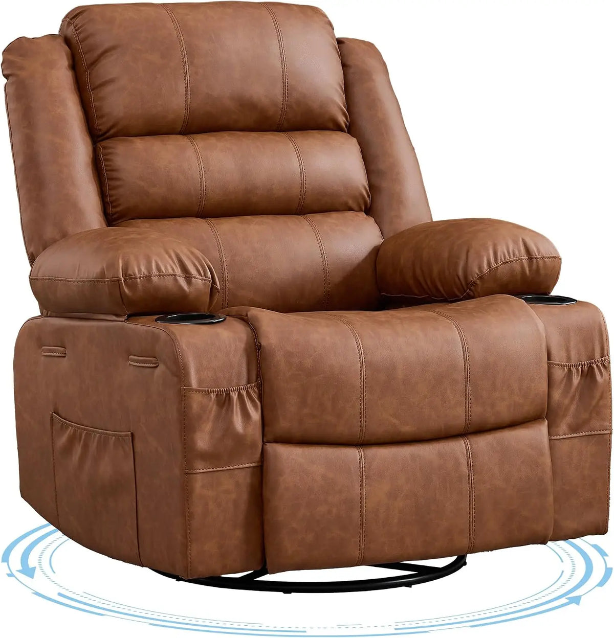 TWISTER.CK 360 Degree Swivel Rocker Recliner Lounge Chair with Comfort
