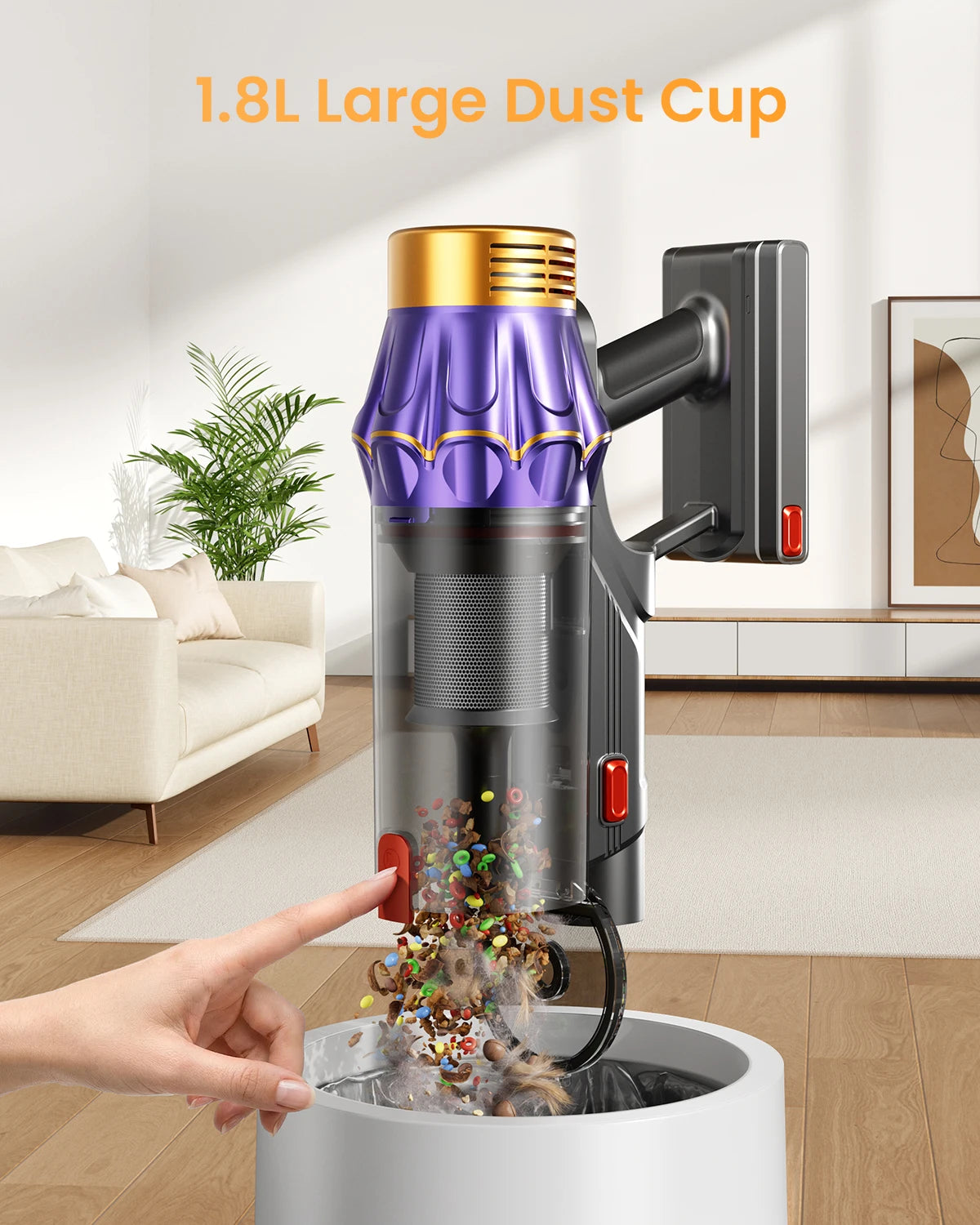 VAKERR Cordless Vacuum Cleaner With Powerful Suction And HEPA Filtration