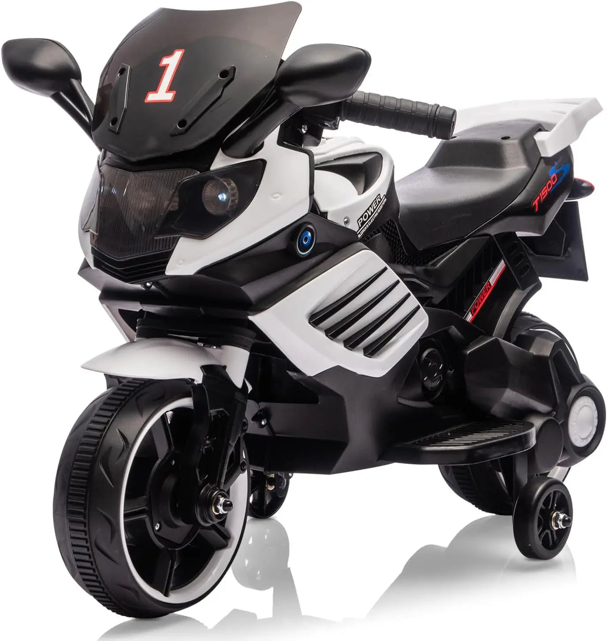 HiMISS Kids Electric Ride On Motorcycle with Training Wheels