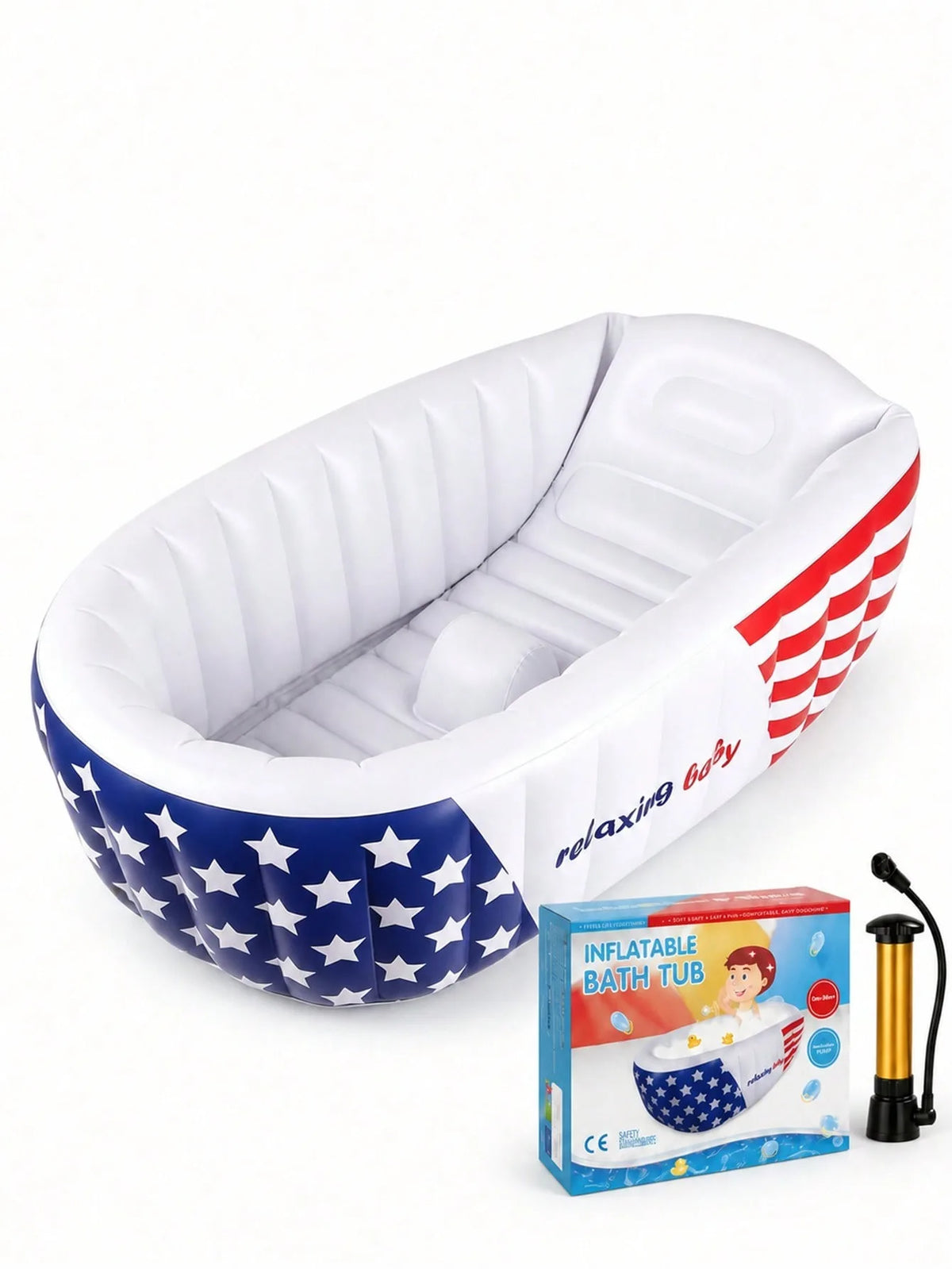 Inflatable Baby Bathtub With Air Pump And Non Slip Cushion