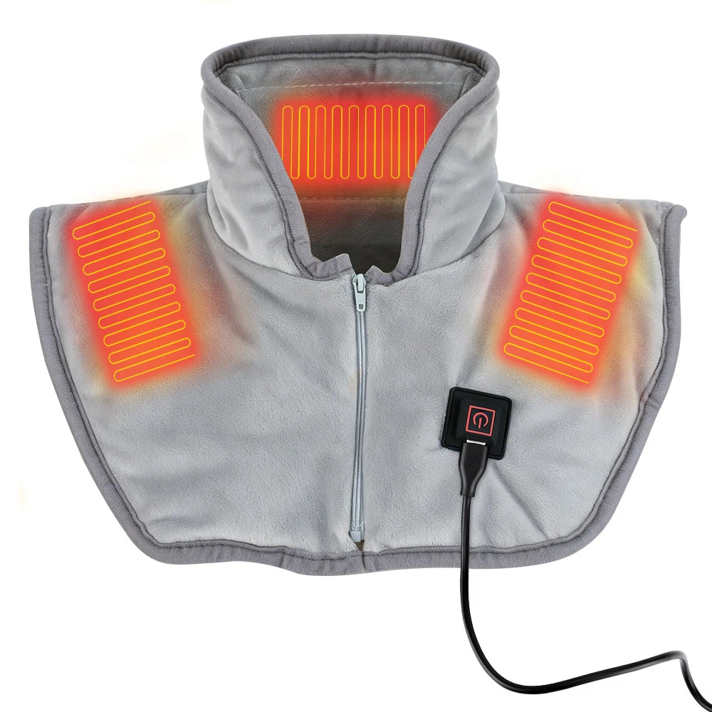 USB Heated Neck And Shoulder Wrap With Adjustable Heat Settings