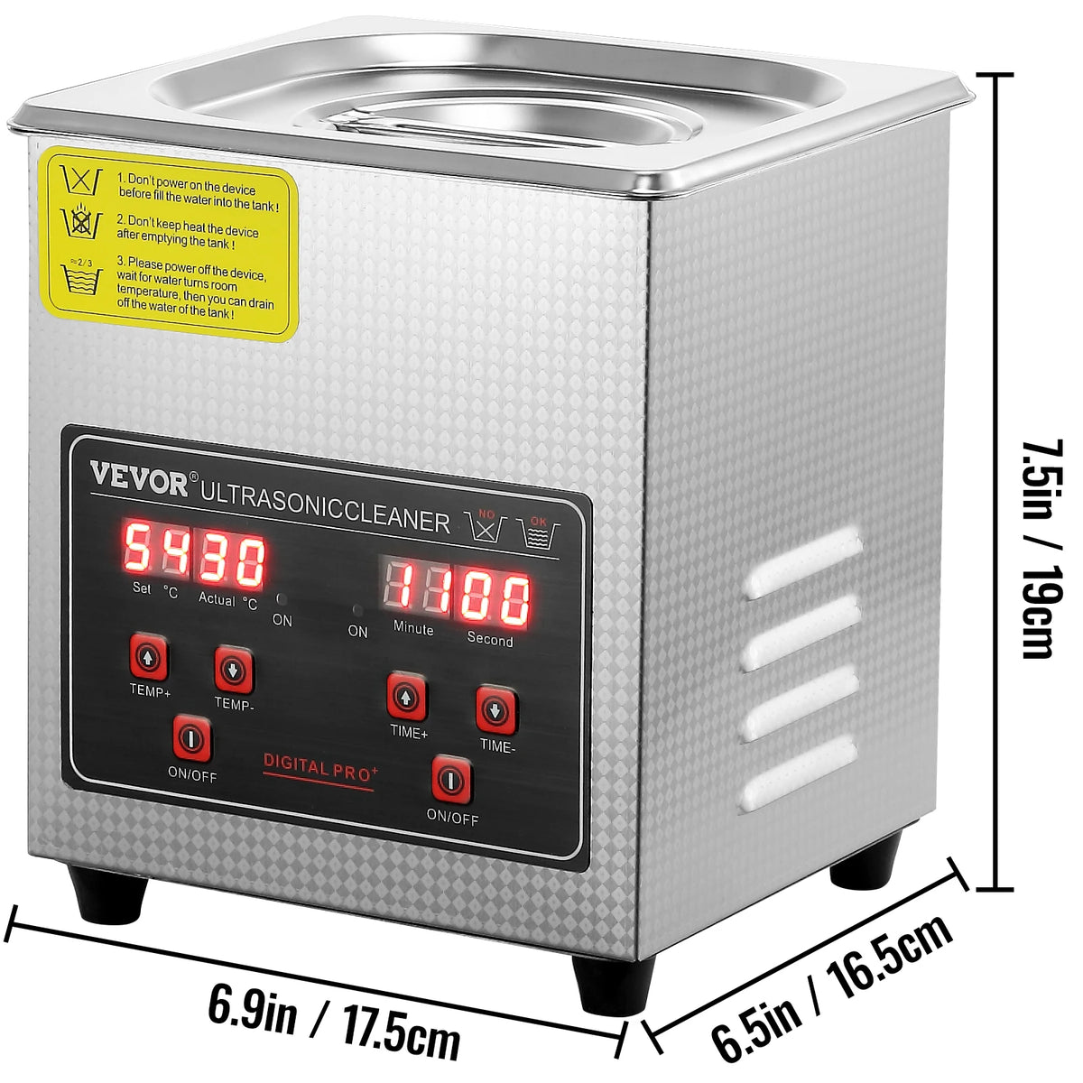 SucceBuy Ultrasonic Cleaner Stainless Steel Deep Cleaning Machine