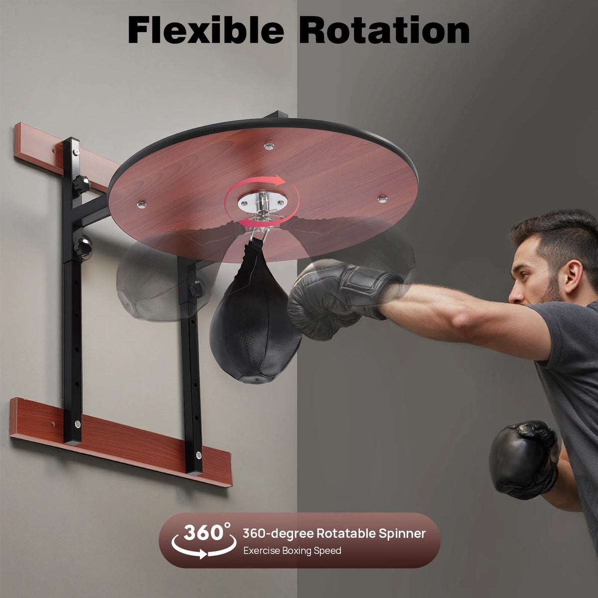 Heavy Duty Adjustable Wall Mounted Boxing Speed Bag Training Kit