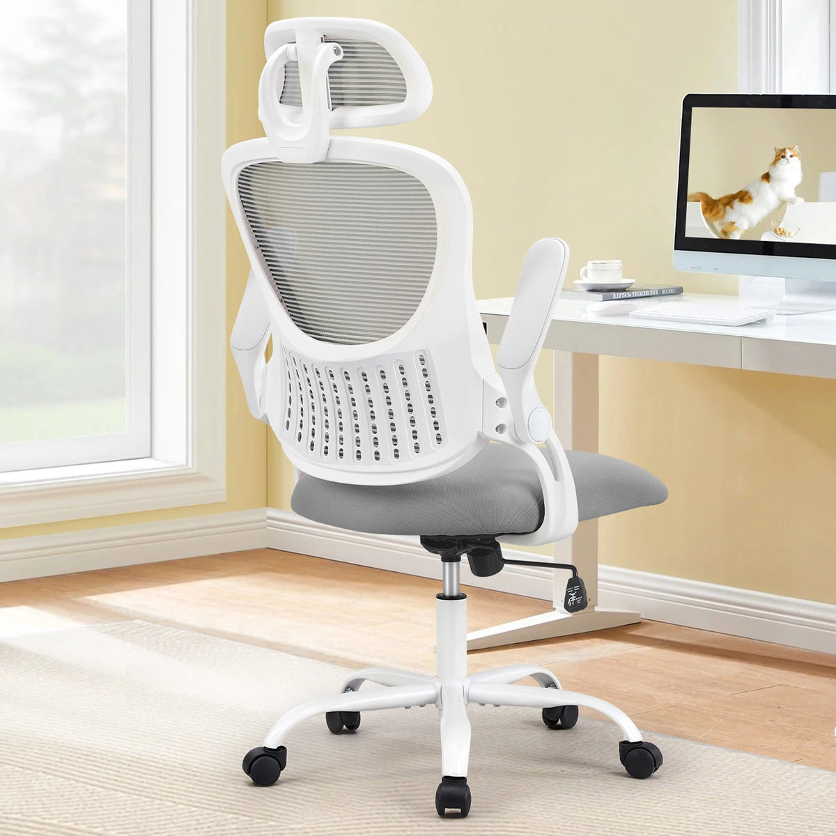 JHK Mesh Ergonomic Office Chair With Headrest And Lumbar Support