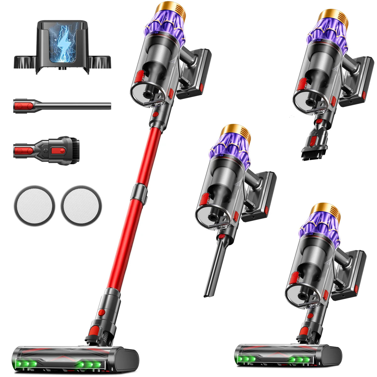 VAKERR Cordless Vacuum Cleaner With Powerful Suction And HEPA Filtration