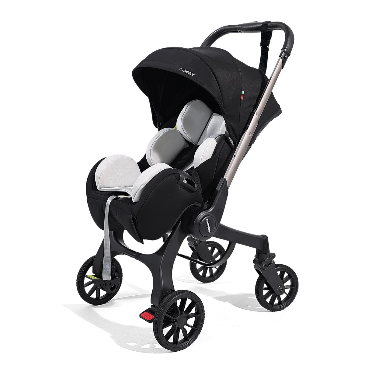 Cochildor Foldable Four Wheel Stroller With Comfortable Fabric Seat