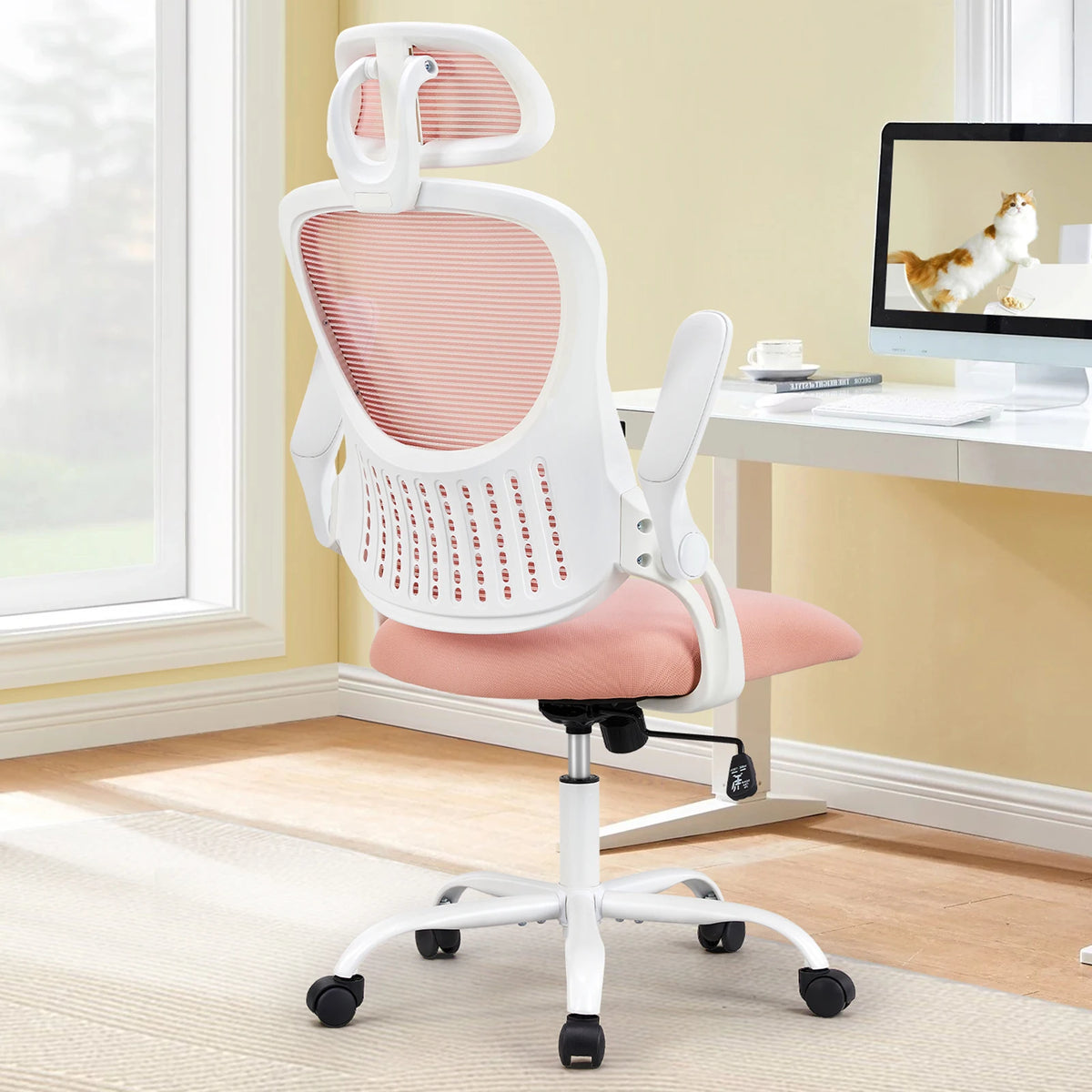 JHK Mesh Ergonomic Office Chair With Headrest And Lumbar Support