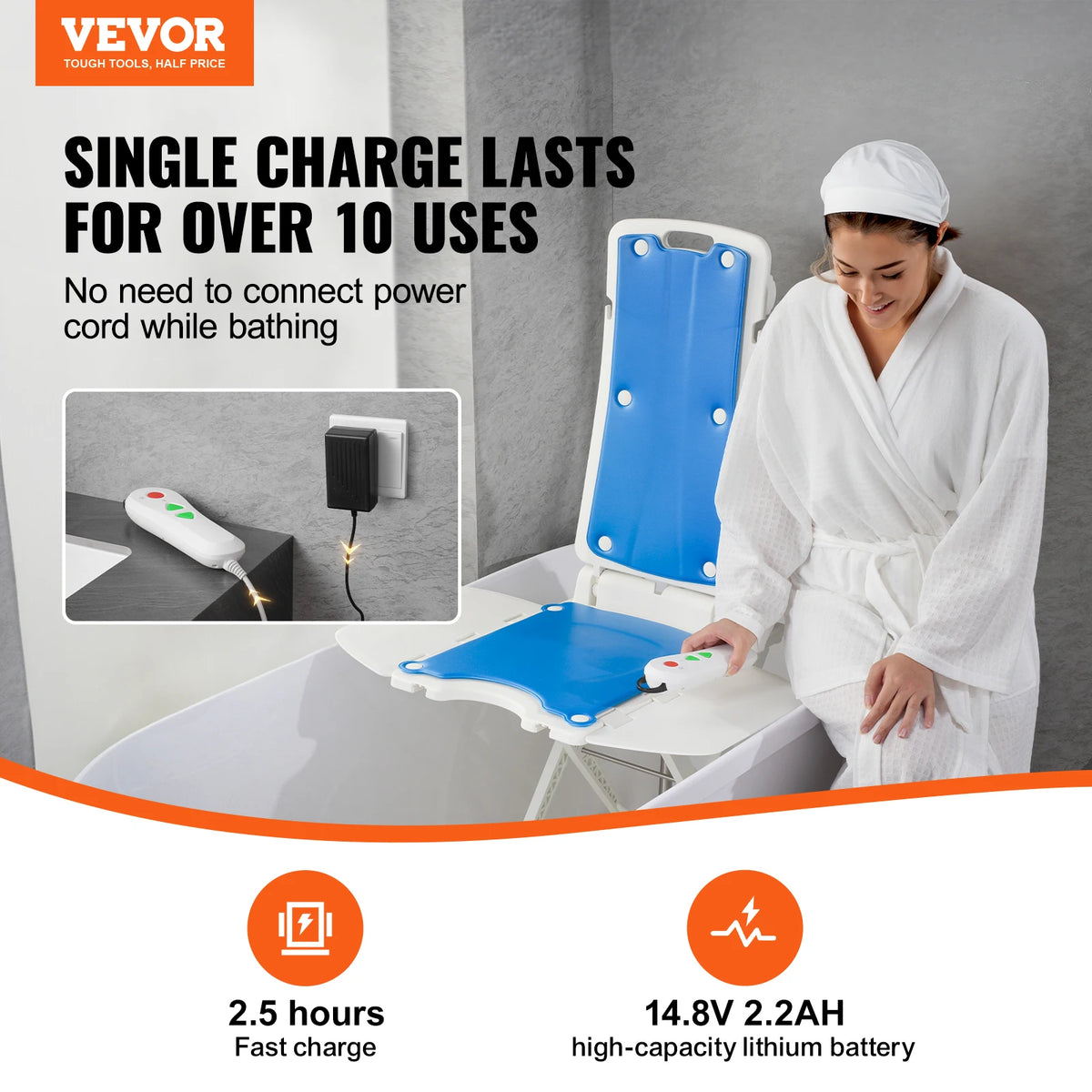 SucceBuy Electric Chair Lift Devices to Lift Elderly off Floor for Elderly 45° Tilt for Seniors Patient Support Up to 310 LBS
