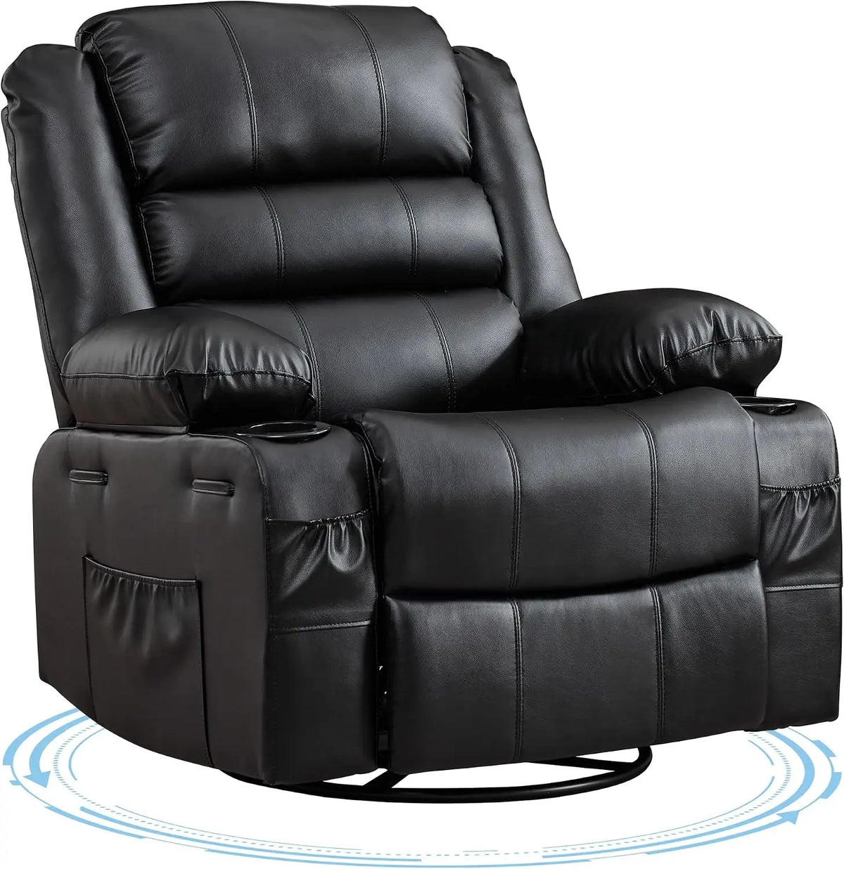 TWISTER.CK 360 Degree Swivel Rocker Recliner Lounge Chair with Comfort
