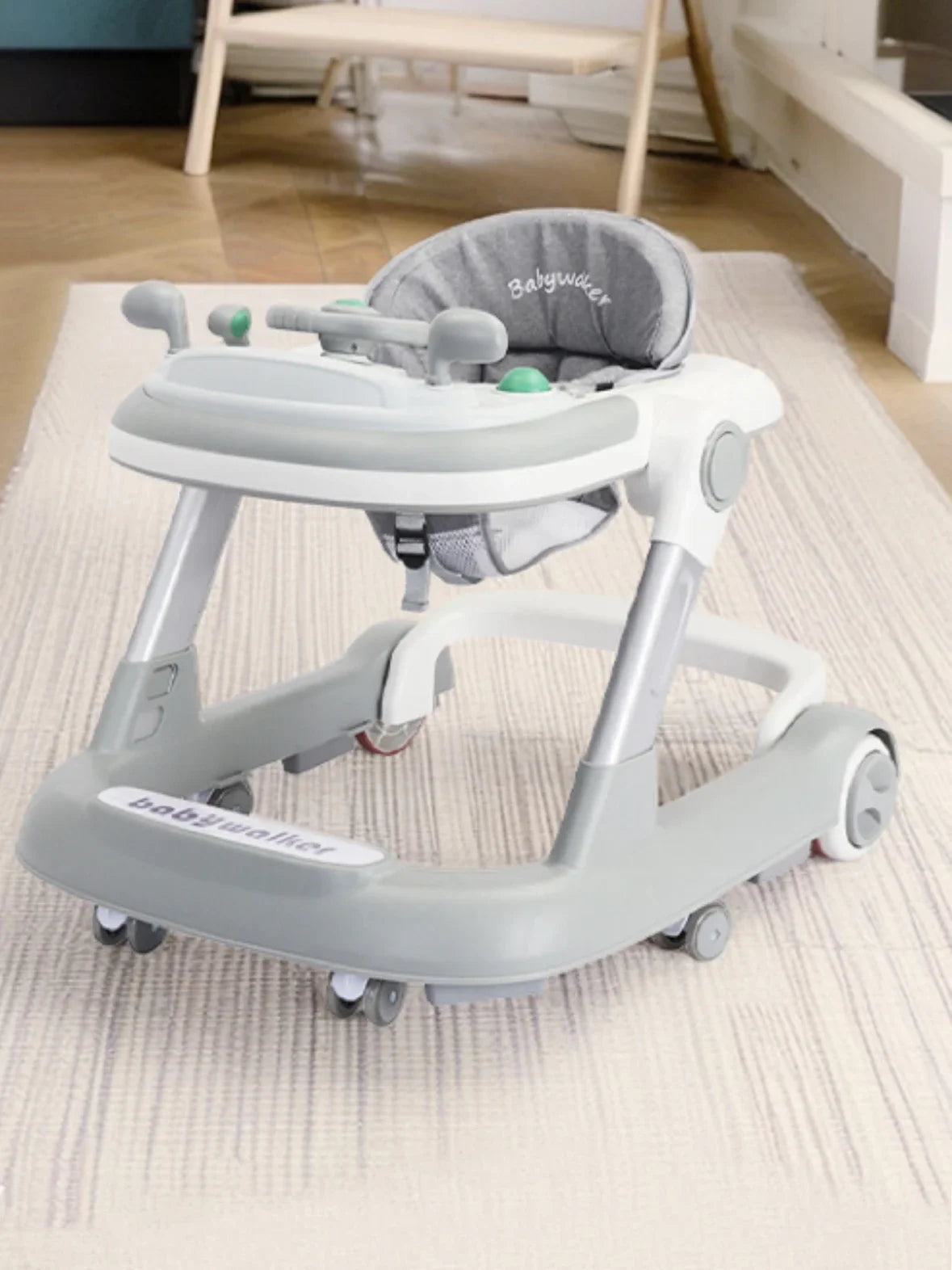 2 In 1 Baby Walker With Removable Feeding Tray For Toddlers