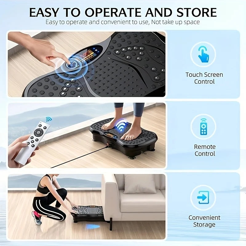 BZEQ Vibration Platform With Resistance Bands For Full Body Training