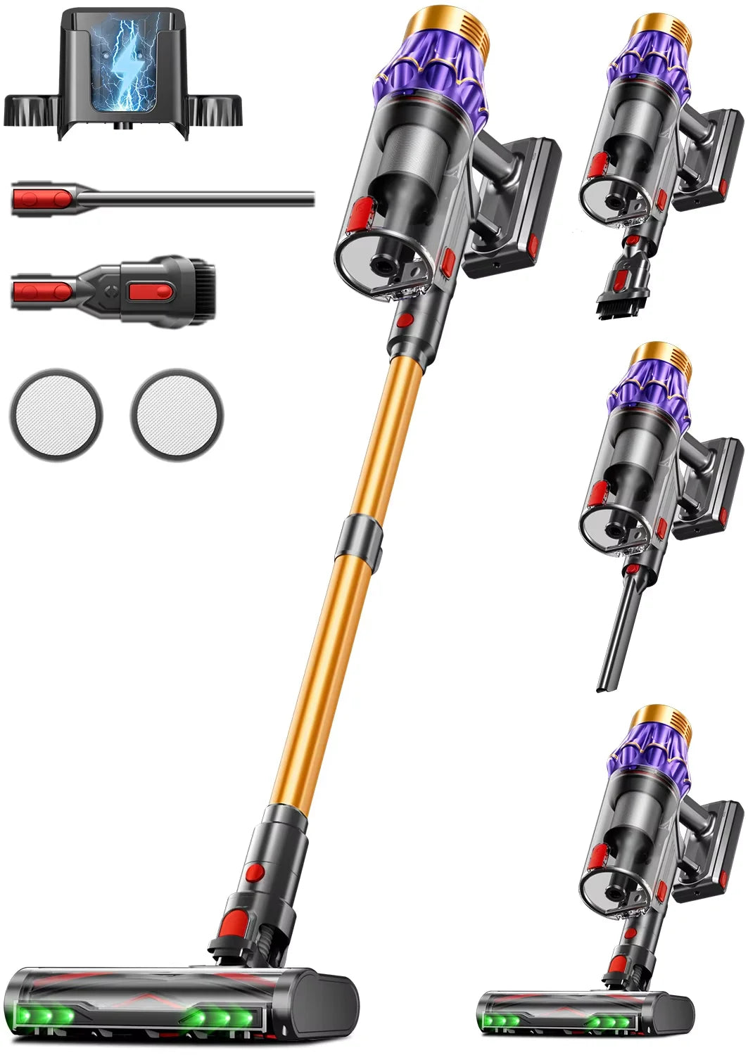 VAKERR Cordless Vacuum Cleaner With Powerful Suction And HEPA Filtration