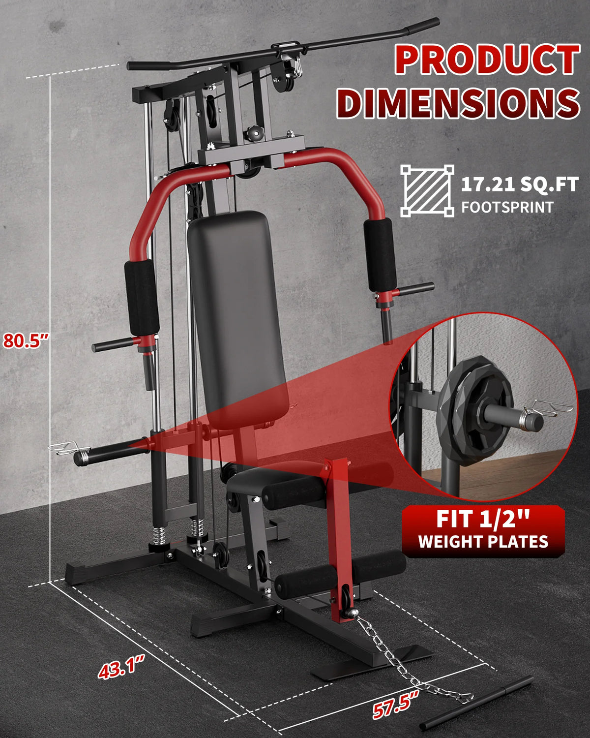 HiMISS Multifunctional Home Gym Machine for Full Body Strength Training