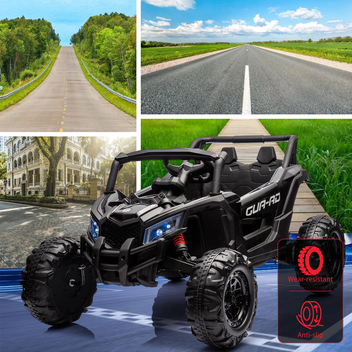 HiMISS Kids Ride On UTV With Remote And Dual Motors