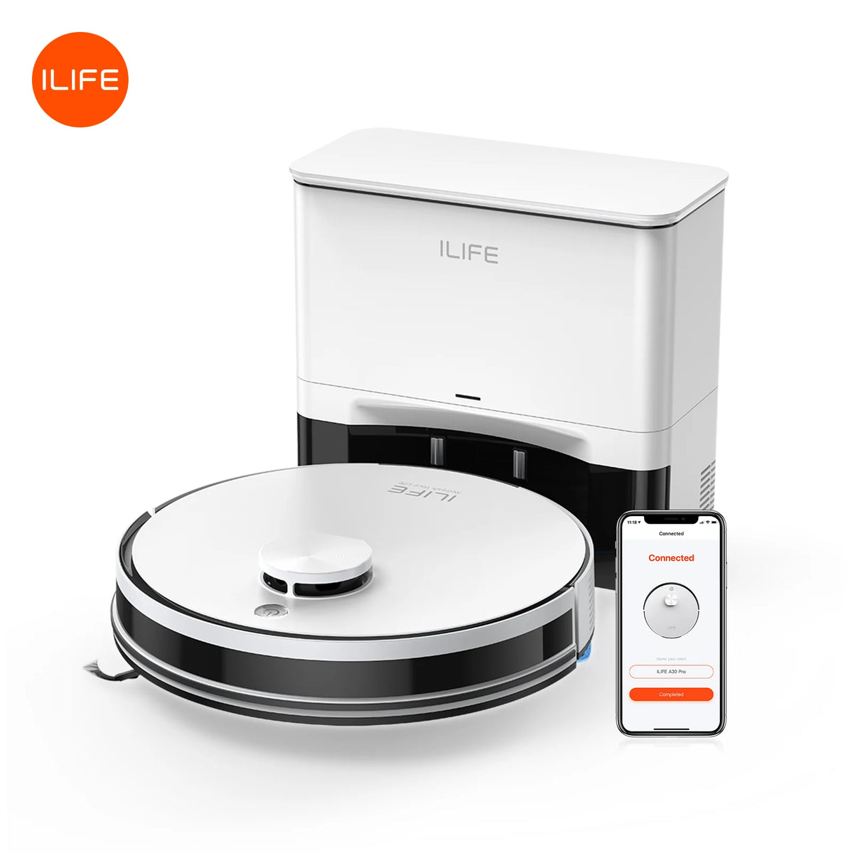 ILIFE A30 Pro Robot Vacuum and Mop With Self Emptying
