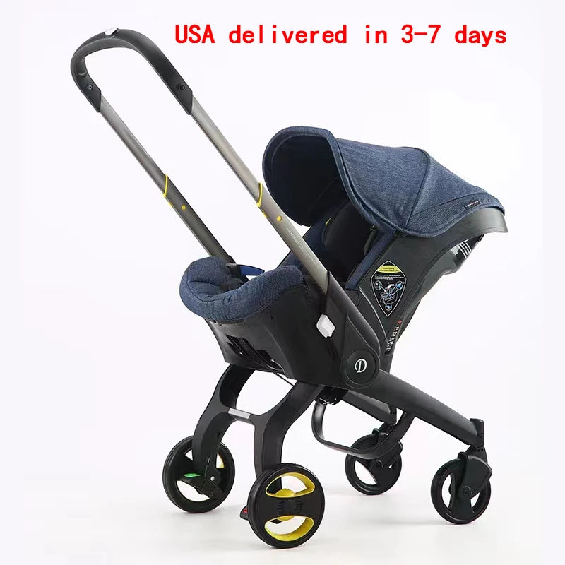 Foldable 3-in-1 Baby Stroller With Car Seat For Newborns