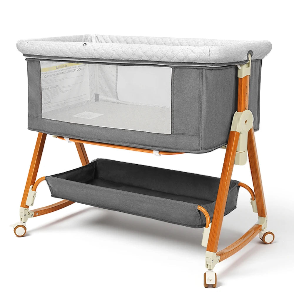 Kmaier 3-in-1 Baby Bassinet Bedside Sleeper With Rocking Cradle