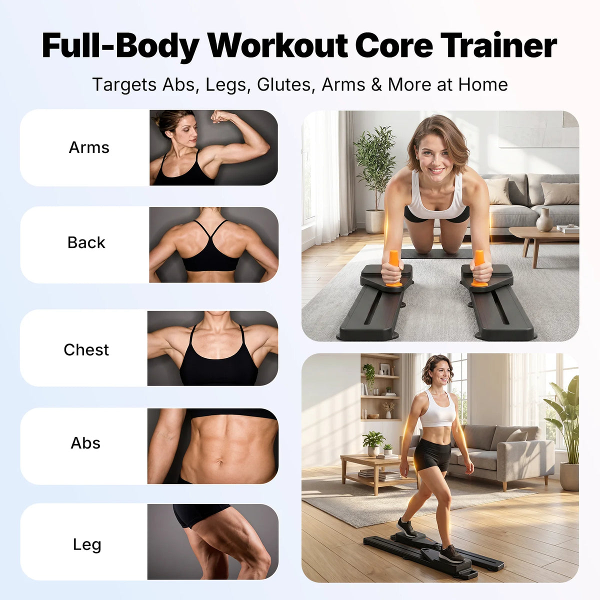 MERACH Foldable Pilates Reformer Board for Full Body Home Workouts