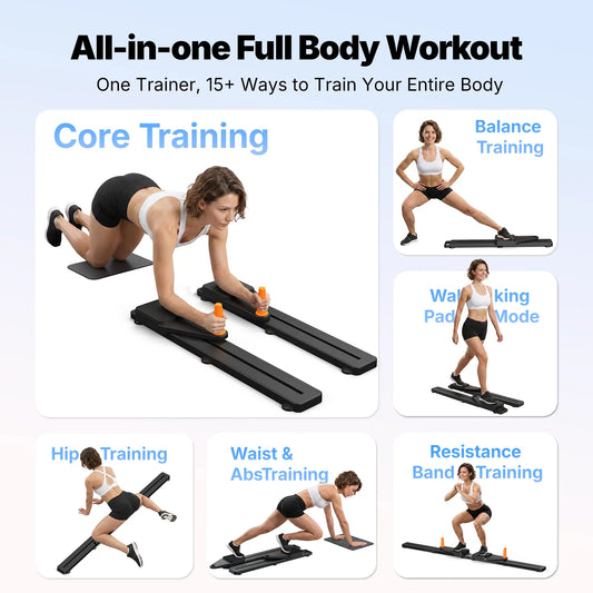 MERACH Foldable Pilates Reformer Board for Full Body Home Workouts