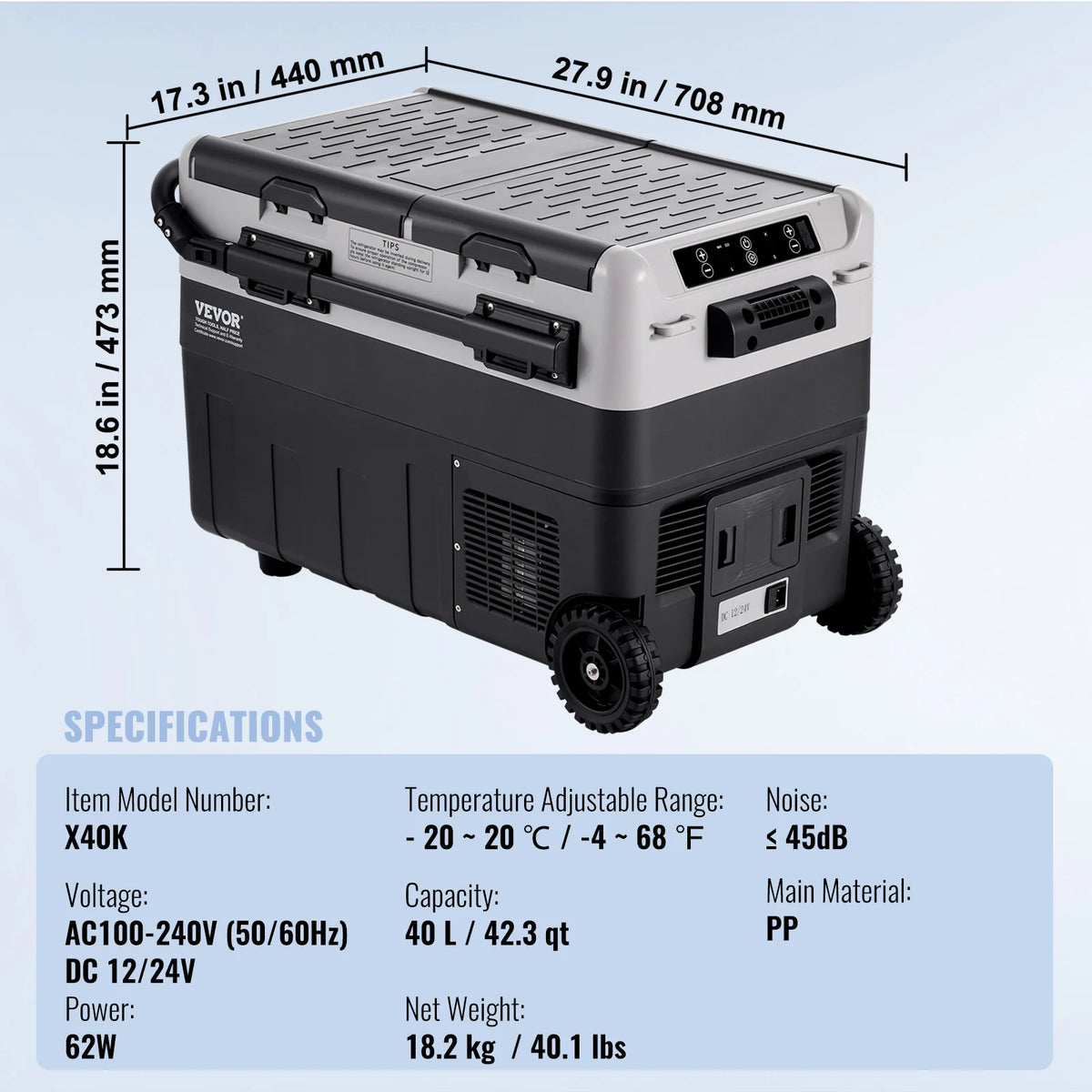 SucceBuy Portable Car Refrigerator Dual Zone Compressor Freezer Cooler for Travel