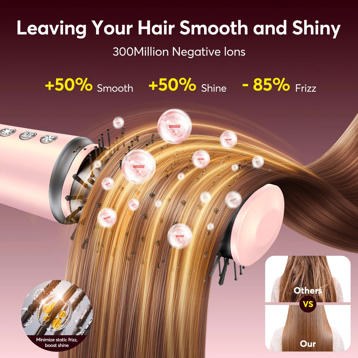 BOPCAL Hot Air Hair Dryer Brush Multi Function Styling Tool Set