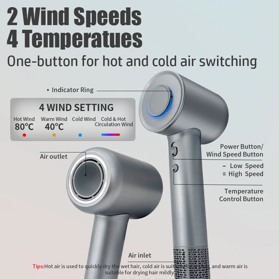 Vancostar High Speed Ionic Hair Dryer With Magnetic Nozzle