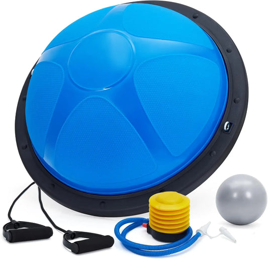 Half Balance Ball Trainer for Core Workouts With Resistance Bands