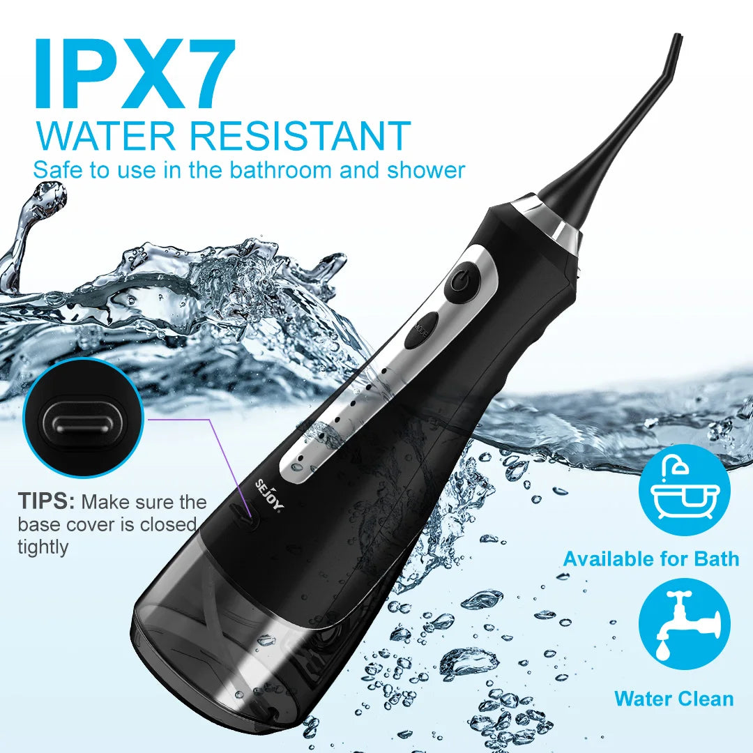 SEJOY Portable Water Flosser Oral Irrigator With Multiple Cleaning Modes