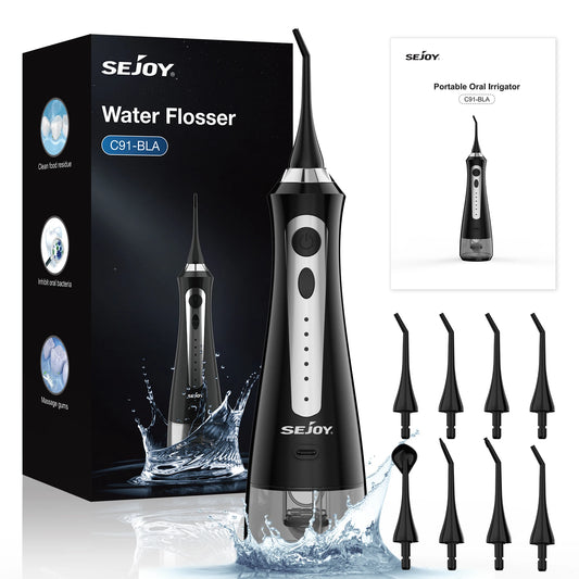 SEJOY Portable Water Flosser Oral Irrigator With Multiple Cleaning Modes
