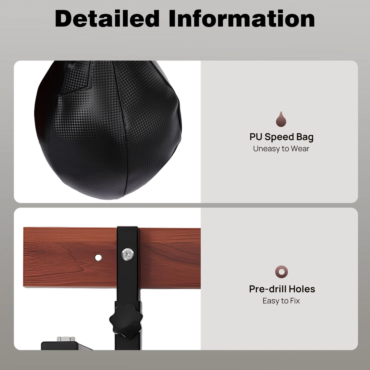 Heavy Duty Adjustable Wall Mounted Boxing Speed Bag Training Kit