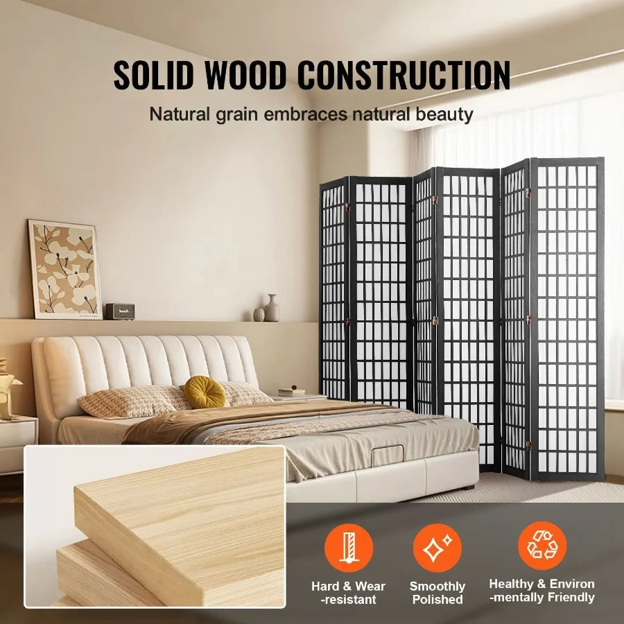 Japanese Folding Room Divider Privacy Screen for Indoor Spaces