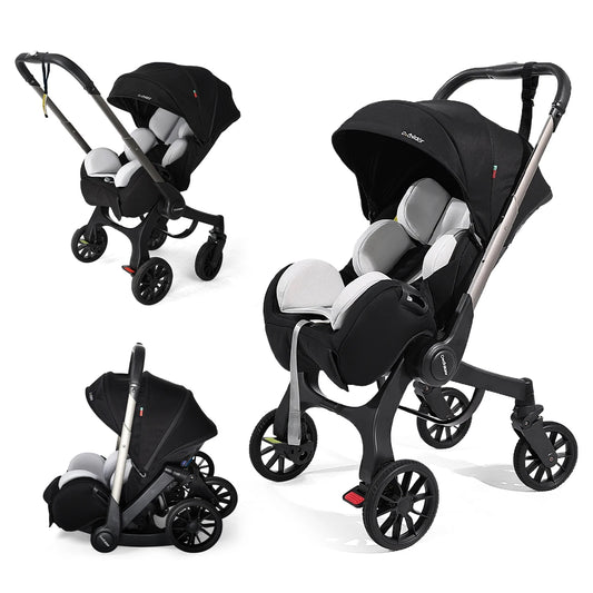 Cochildor Foldable Four Wheel Stroller With Comfortable Fabric Seat