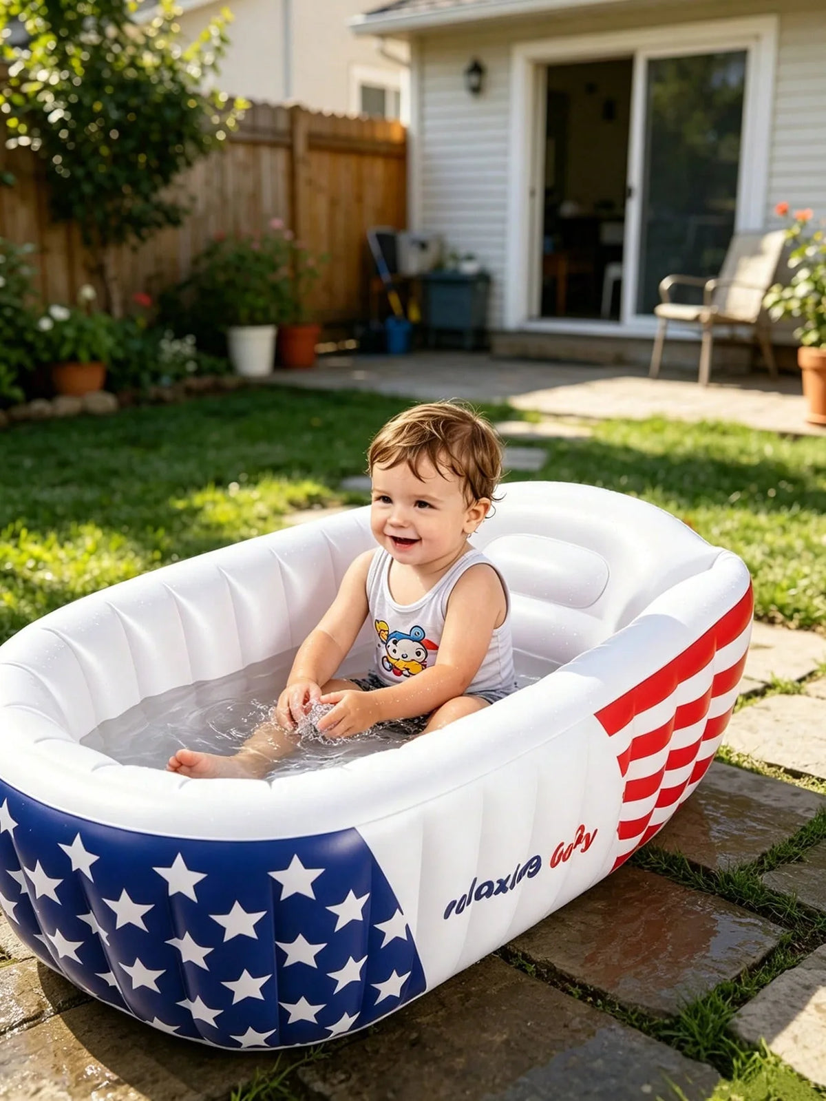 Inflatable Baby Bathtub With Air Pump And Non Slip Cushion
