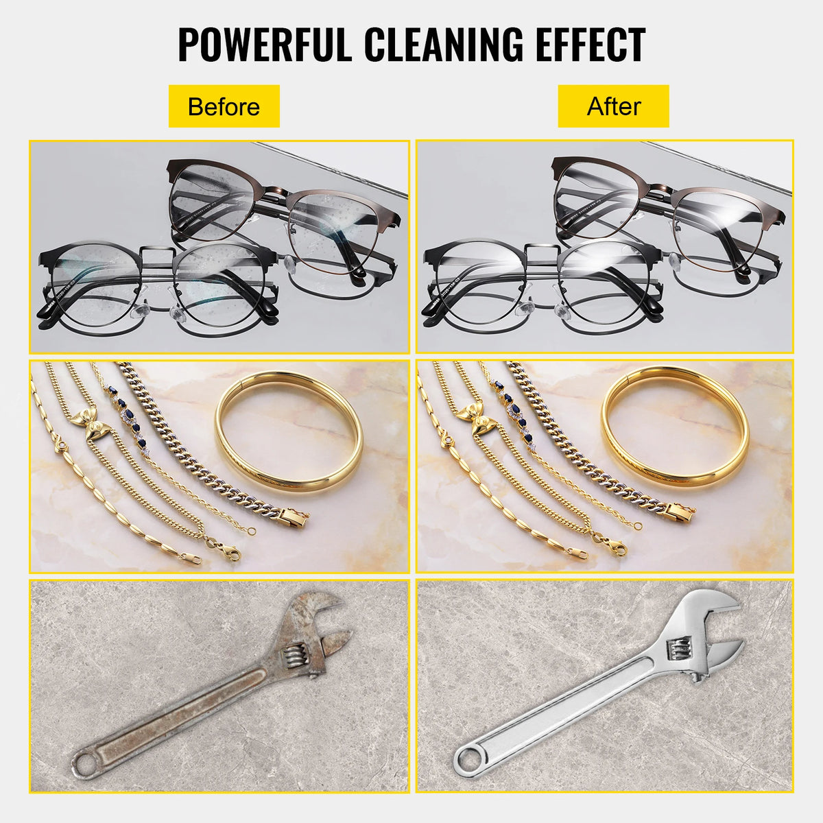 SucceBuy Ultrasonic Cleaner Stainless Steel Deep Cleaning Machine