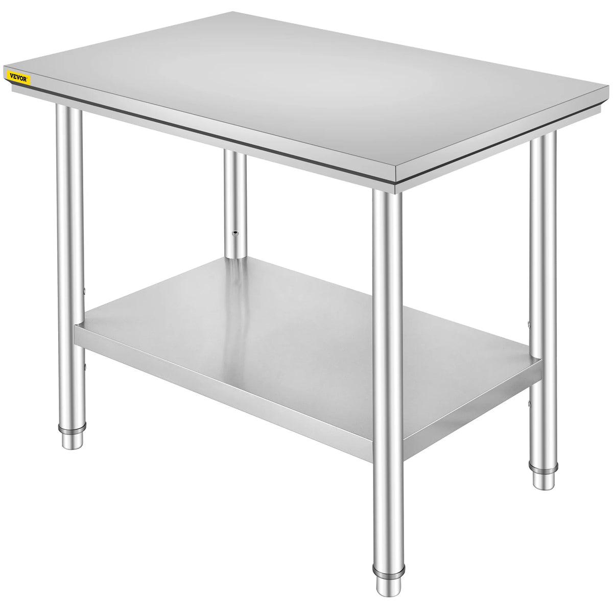SucceBuy Stainless Steel Commercial Kitchen Work Table With Undershelf