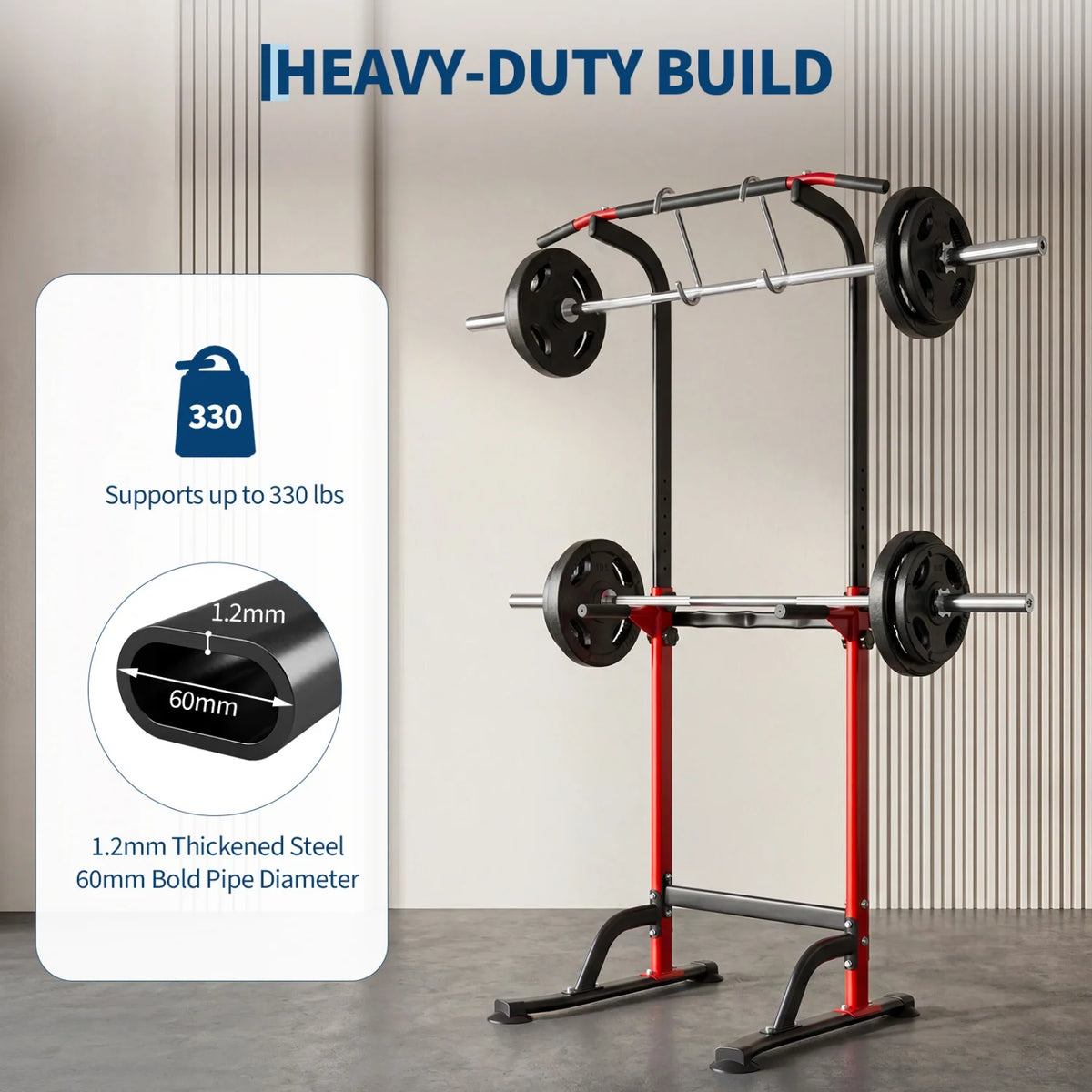 HiMISS Power Tower for Pull Ups, Dips and Strength Training