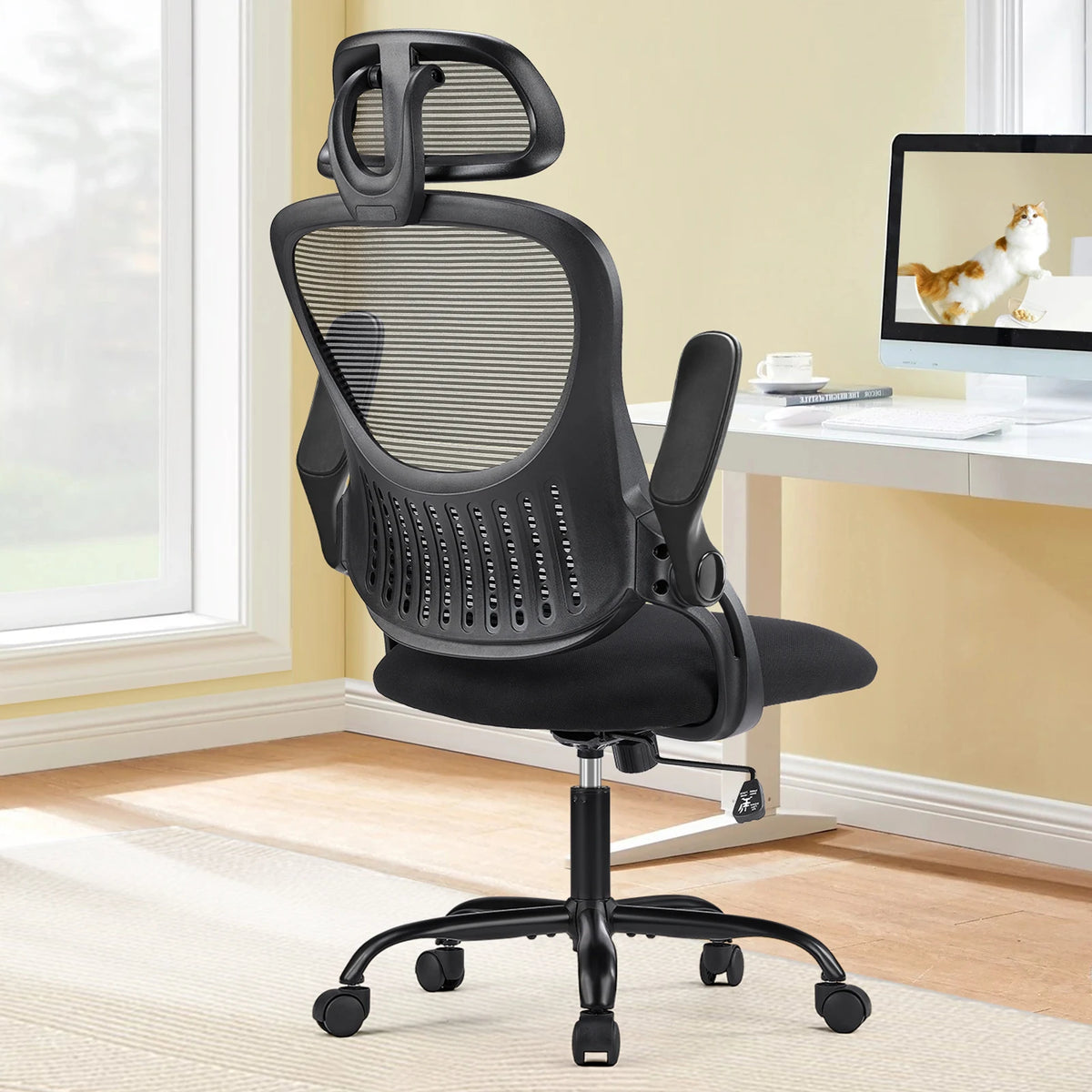 JHK Mesh Ergonomic Office Chair With Headrest And Lumbar Support