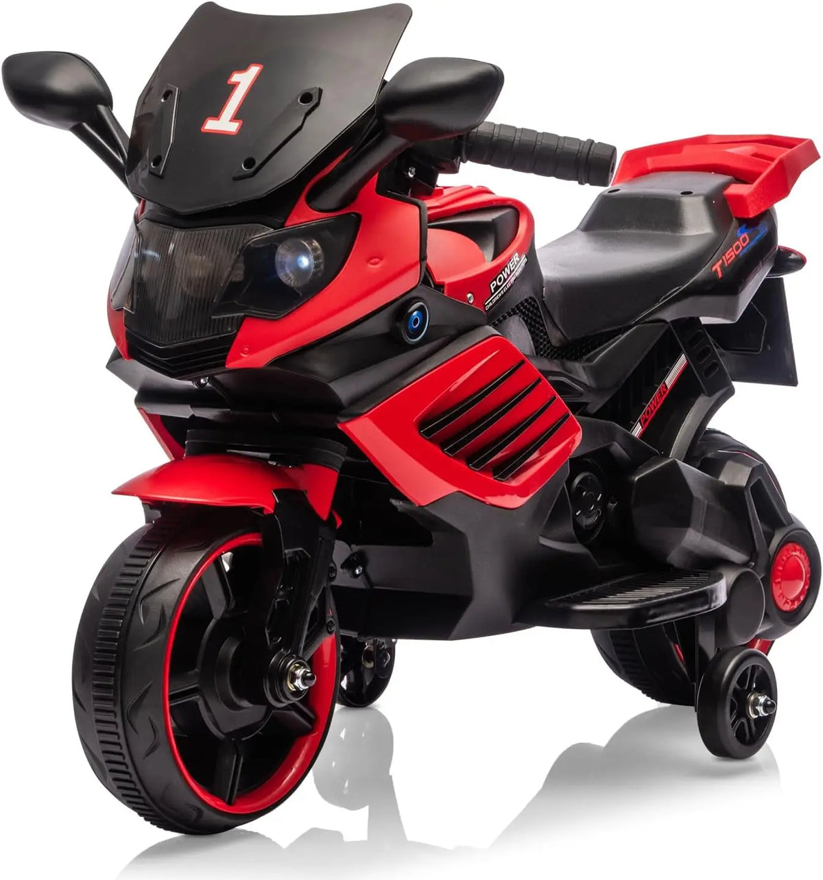HiMISS Kids Electric Ride On Motorcycle with Training Wheels