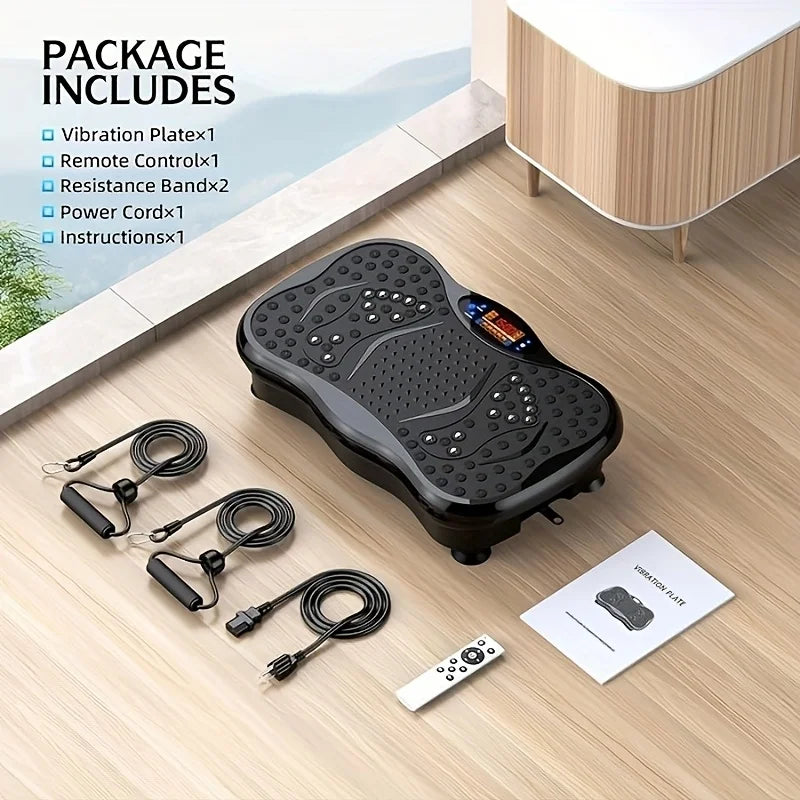 BZEQ Vibration Platform With Resistance Bands For Full Body Training