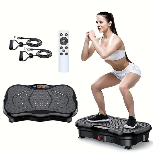 BZEQ Vibration Platform With Resistance Bands For Full Body Training