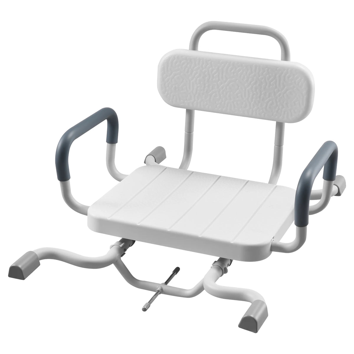SucceBuy Swivel Shower Chair with Arms and Back for Inside Shower Stall Bathroom Bath Tub Seat for Adult Senior Handicap Elderly