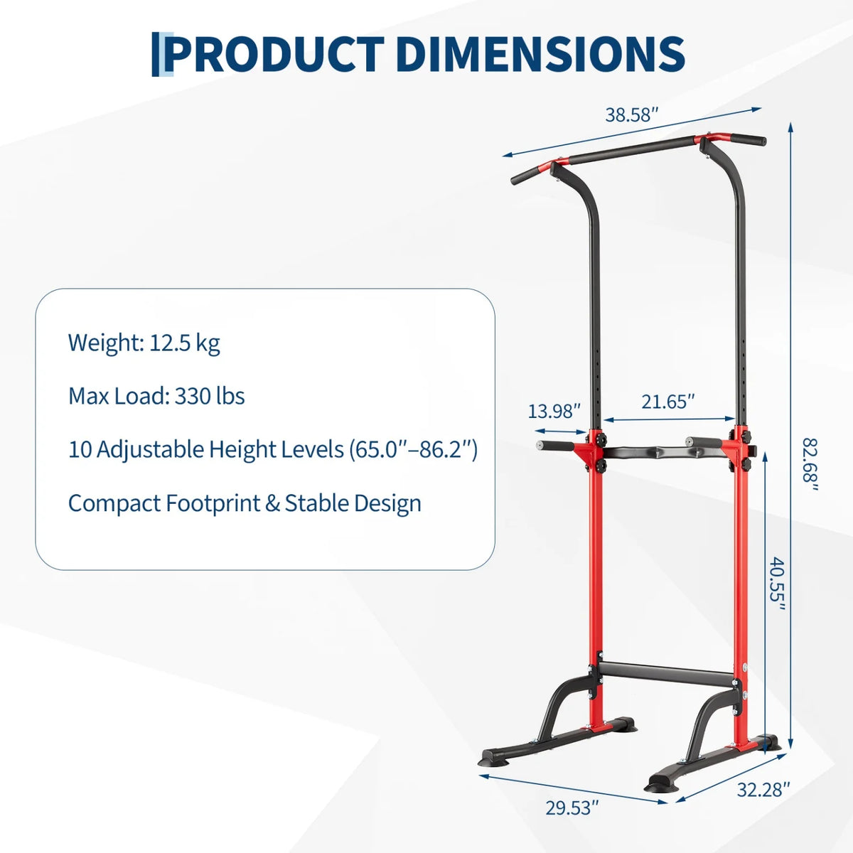 HiMISS Power Tower for Pull Ups, Dips and Strength Training