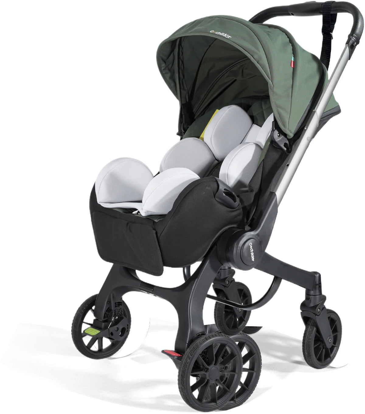Cochildor Foldable Four Wheel Stroller With Comfortable Fabric Seat